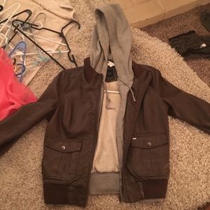 LAST CHANCE Obey leather jacket DONATE